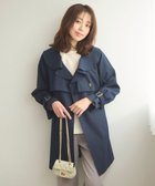 【フェルゥ/Feroux】の【洗える】ラッフルカラーミドル丈 トレンチ ネイビー系|ID: prp329100004850445 ipo3291000000035546288
