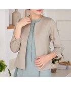 【ティアクラッセ/Tiaclasse】の【洗える】ノーカラーポンチジャケット グレージュ|ID: prp329100004850454 ipo3291000000035627358