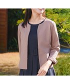 【ティアクラッセ/Tiaclasse】の【洗える】ノーカラーポンチジャケット ピンクモカ|ID: prp329100004850454 ipo3291000000035627360