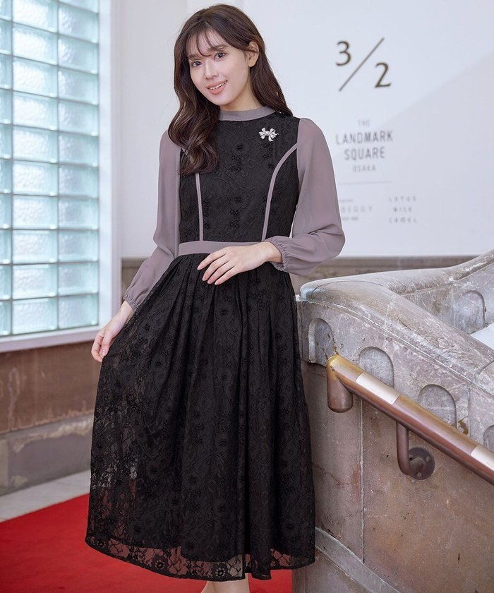 【ティアクラッセ/Tiaclasse】のレースコンビフレアワンピース インテリア・キッズ・メンズ・レディースファッション・服の通販 founy(ファニー) https://founy.com/ ファッション Fashion レディースファッション Fashion for Women ワンピース Dresses アクセサリー Fashion Accessories カーディガン Cardigan, Knitwear チュニック Tunic, Long Top フェミニン Feminine, Girly フレア Flare, Flared ポケット Pocket, Pocket Detail モックネック Mock Neck, Short Turtleneck レース Lace, Lace Fabric A/W・秋冬 Autumn/Winter S/S・春夏 SS, Spring/Summer, Warm Season 再入荷 Restock / Back in Stock 日本製 Made In Japan 夏 Summer エレガント 上品 Elegant セレモニー Ceremony 新作・新入荷 New Arrivals / New In 結婚式 Wedding |ID: prp329100004850455 ipo3291000000036255902