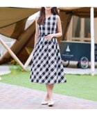 【ティアクラッセ/Tiaclasse】の【袖が選べる・洗える】大柄ギンガムチェックワンピース ノースリーブ:ネイビー|ID: prp329100004850465 ipo3291000000035931478