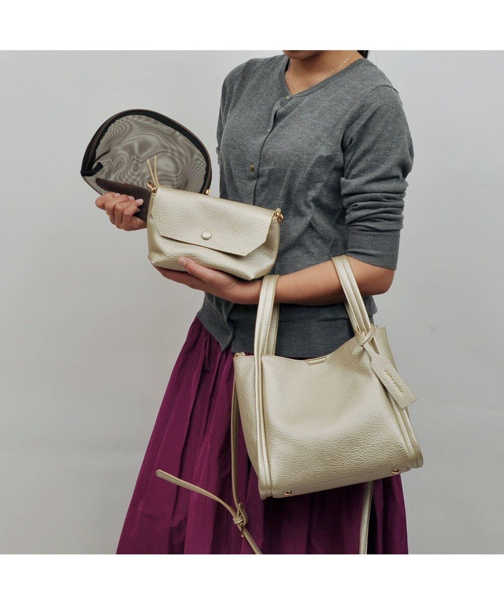 【アンビリオン/UNBILLION】のカシュカシュ cachecache / ミニショルダー付きソフトレザー調ミニトートバッグ インテリア・キッズ・メンズ・レディースファッション・服の通販 founy(ファニー) 　ファッション　Fashion　レディースファッション　Fashion for Women　バッグ　Bags　カラフル　Colorful Design　ショルダー　Shoulder, Shoulder Strap　ハンド　Hand, Handmade　ポケット　Pocket, Pocket Detail　ポーチ　Pouch, Small Case　マグネット　Magnet, Magnetic Closure　ミックス　Mix, Mixed Style　メッシュ　Mesh, Net Fabric　モチーフ　Motif, Design Theme　再入荷　Restock / Back in Stock　ゴールド|ID: prp329100004850467 ipo3291000000035546800