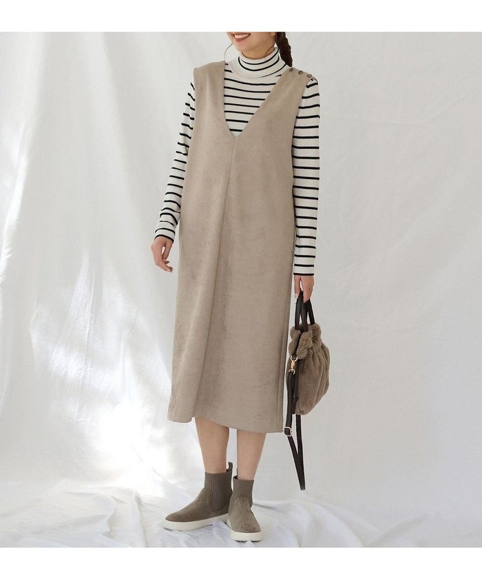 【エニー/ANY】の【ストレッチ】スエードライクジャンスカ インテリア・キッズ・メンズ・レディースファッション・服の通販 founy(ファニー) https://founy.com/ ファッション Fashion レディースファッション Fashion for Women スカート Skirts ストレッチ Stretch, Stretchy Fabric タートルネック Turtleneck, High Neck フリル Frill, Ruffle A/W・秋冬 Autumn/Winter |ID: prp329100004850489 ipo3291000000036177868