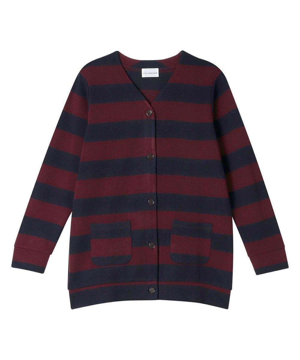 【ウンナナクール/une nana cool】のビッグボーダーカーディガン インテリア・キッズ・メンズ・レディースファッション・服の通販 founy(ファニー) 　ファッション　Fashion　レディースファッション　Fashion for Women　トップス・カットソー　Cut & Sew Tops　カーディガン・羽織り　Layered Style Cardigans　カーディガン　Cardigan, Knitwear　長袖　Long Sleeve, Full Sleeve　パジャマ　Pajamas, Sleepwear　ベーシック　Basic, Essential　ボーダー　Border, Stripe　リラックス　Relax, Relaxed Fit　おすすめ　Recommended / Our Picks　ギフト プレゼント　Gift / Present　EN|ID: prp329100004850496 ipo3291000000036256056