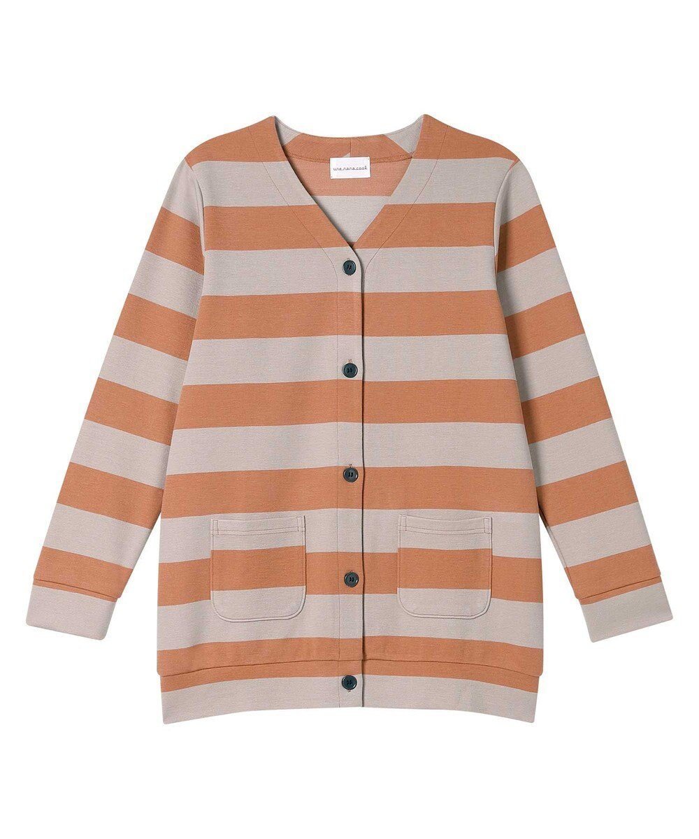 【ウンナナクール/une nana cool】のビッグボーダーカーディガン インテリア・キッズ・メンズ・レディースファッション・服の通販 founy(ファニー) 　ファッション　Fashion　レディースファッション　Fashion for Women　トップス・カットソー　Cut & Sew Tops　カーディガン・羽織り　Layered Style Cardigans　カーディガン　Cardigan, Knitwear　長袖　Long Sleeve, Full Sleeve　パジャマ　Pajamas, Sleepwear　ベーシック　Basic, Essential　ボーダー　Border, Stripe　リラックス　Relax, Relaxed Fit　おすすめ　Recommended / Our Picks　ギフト プレゼント　Gift / Present　OR|ID: prp329100004850496 ipo3291000000036256058