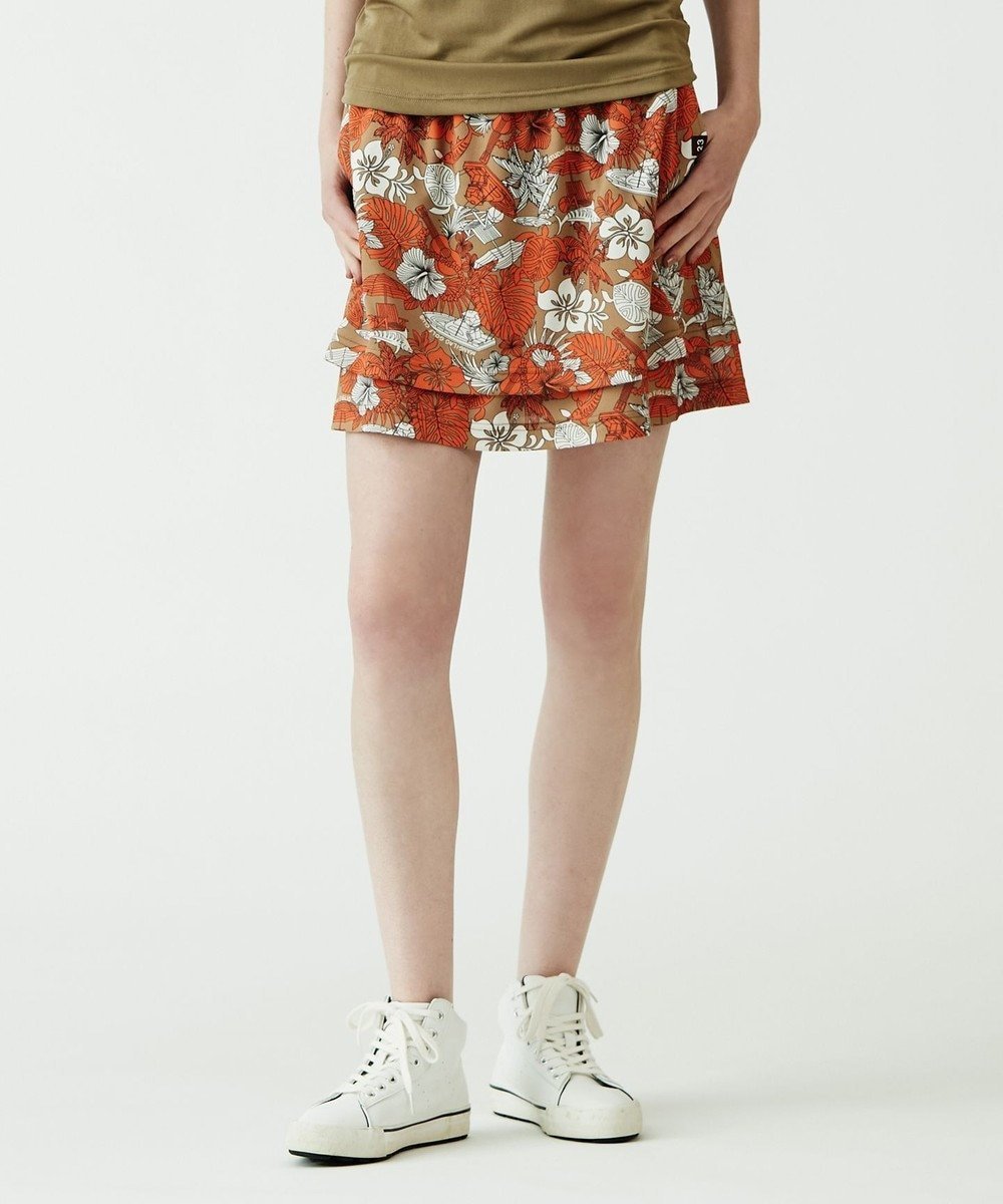 【23区 ゴルフ/NIJYUSANKU GOLF】の【WOMEN】STUDIO FIGLIO アロハ総柄 スカート 人気、トレンドファッション・服の通販 founy(ファニー) 　ファッション　Fashion　レディースファッション　Fashion for Women　スカート　Skirts　アロハ　Aloha　ギャザー　Gathered, Ruffled　コラボ　Collaboration, Collab　ゴルフ　Golf　セットアップ　Set-Up, Coordinated Outfit　ティアード　Tiered, Tiered Style　ノースリーブ　Sleeveless, No-Sleeve　プリント　Print, Printed Pattern　ポロシャツ　Polo Shirt, Collared Tee　ループ　Loop, Loop Knit　夏　Summer　春　Spring　S/S・春夏　SS, Spring/Summer, Warm Season　無地　Plain, Solid Color　鹿の子　Piqué, Kanoko Fabric　 other-1|ID: prp329100004850498 ipo3291000000035547528