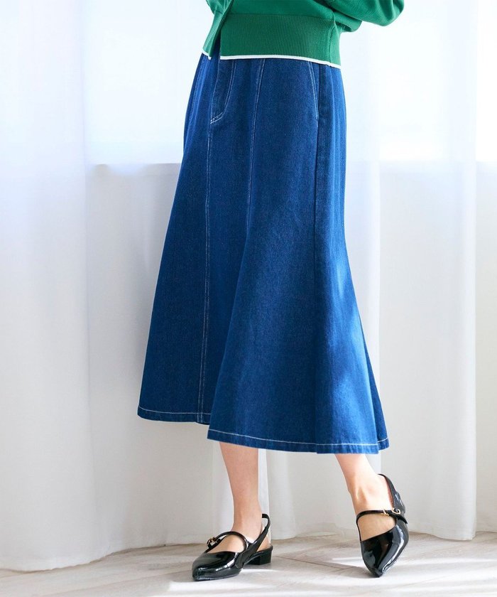 【フェルゥ/Feroux】のフレアレディーデニム スカート インテリア・キッズ・メンズ・レディースファッション・服の通販 founy(ファニー) https://founy.com/ ファッション Fashion レディースファッション Fashion for Women スカート Skirts デニムスカート・カジュアルスカート Denim Skirts ショート Short, Short Length シンプル Simple, Minimal ストレッチ Stretch, Stretchy Fabric スニーカー Sneakers, Trainers デニム Denim, Jeans Material フェミニン Feminine, Girly フレア Flare, Flared エレガント 上品 Elegant 夏 Summer S/S・春夏 SS, Spring/Summer, Warm Season A/W・秋冬 Autumn/Winter |ID: prp329100004850524 ipo3291000000035548163