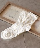 【ティアクラッセ/Tiaclasse】の花柄ジャガードソックス オフホワイト|ID: prp329100004850537 ipo3291000000035548369