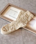 【ティアクラッセ/Tiaclasse】の花柄ジャガードソックス アイボリー|ID: prp329100004850537 ipo3291000000035548370