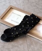 【ティアクラッセ/Tiaclasse】の花柄ジャガードソックス ブラック|ID: prp329100004850537 ipo3291000000035548371