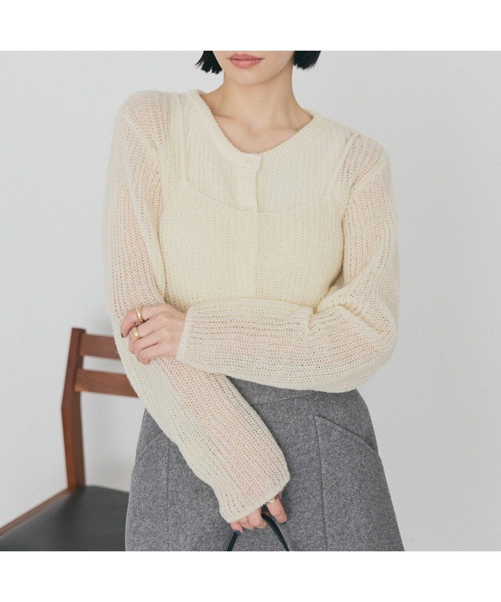 【アメリカンホリック/AMERICAN HOLIC】の甘編みキャミカーディガンセット インテリア・キッズ・メンズ・レディースファッション・服の通販 founy(ファニー) 　ファッション　Fashion　レディースファッション　Fashion for Women　トップス・カットソー　Cut & Sew Tops　カーディガン・羽織り　Layered Style Cardigans　キャミソール&ノースリーブ　Camisoles & Sleeveless Tops　おすすめ　Recommended / Our Picks　アメリカン　American Style　カーディガン　Cardigan, Knitwear　キャミソール　Camisole, Spaghetti Strap Top　コンパクト　Compact, Small Size　スタイリッシュ　Stylish, Fashionable　スラックス　Slacks, Dress Pants　バランス　Balance, Style Balance　夏　Summer　春　Spring　S/S・春夏　SS, Spring/Summer, Warm Season　Ivory|ID: prp329100004850543 ipo3291000000035629330