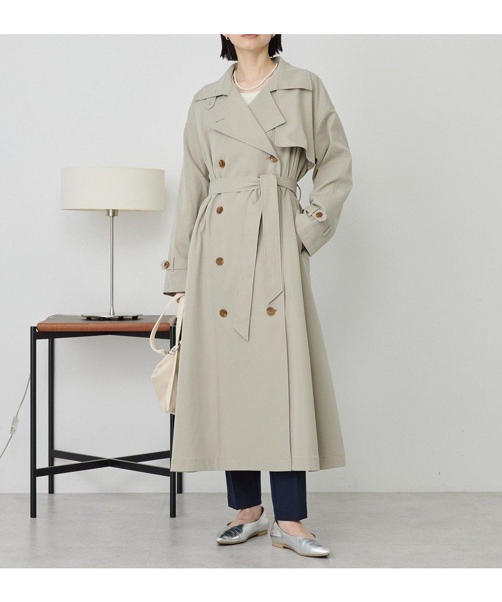 【アメリカンホリック/AMERICAN HOLIC】の【先行予約】【花粉防止】ロングトレンチコート インテリア・キッズ・メンズ・レディースファッション・服の通販 founy(ファニー) 　ファッション　Fashion　レディースファッション　Fashion for Women　アウター　Coat / Outerwear Collection　コート・ロングコート・ピーコート　Long Coats, Peacoats & More　レディースジャケット・軽アウター　Jackets　トレンチコート / 春秋の定番アウター　Trench Coats　春　Spring　ジャケット　Jacket, Outerwear　ポケット　Pocket, Pocket Detail　ロング　Long, Long-Length　S/S・春夏　SS, Spring/Summer, Warm Season　おすすめ　Recommended / Our Picks　夏　Summer　Ligh Khaki|ID: prp329100004850555 ipo3291000000035548444