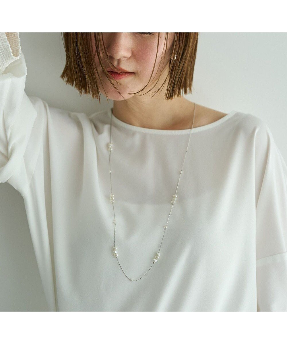 【イェッカ ヴェッカ/YECCA VECCA】のパールMIXロングネックレス インテリア・キッズ・メンズ・レディースファッション・服の通販 founy(ファニー) 　ファッション　Fashion　レディースファッション　Fashion for Women　ジュエリー　Jewelry　ネックレス　Necklaces & Pendants　アクセサリー　Fashion Accessories　ショート　Short, Short Length　セレモニー　Ceremony　ネックレス　Necklace, Pendant Necklace　パール　Pearl, Pearl Accent　メタル　Metal, Metal Parts　ロング　Long, Long-Length　エレガント 上品　Elegant　Silver|ID: prp329100004850564 ipo3291000000035964840
