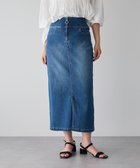 【イェッカ ヴェッカ/YECCA VECCA】のフロントZIPハイウエストデニムスカート Indigo|ID: prp329100004850577 ipo3291000000035629487