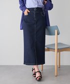 【イェッカ ヴェッカ/YECCA VECCA】のフロントZIPハイウエストデニムスカート Dark Indigo|ID: prp329100004850577 ipo3291000000035629489