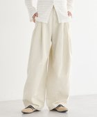 【アースミュージックアンドエコロジー/earth music&ecology】の【綿100】フラワー刺繍ツイルカーブパンツ エクリュ|ID: prp329100004850587 ipo3291000000035548566