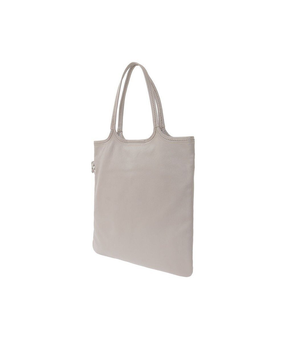 【ゲンテン/genten】のフェザートート トートバッグ インテリア・キッズ・メンズ・レディースファッション・服の通販 founy(ファニー) 　ファッション　Fashion　レディースファッション　Fashion for Women　バッグ　Bags　シンプル　Simple, Minimal　チャーム　Charm, Pendant　ポケット　Pocket, Pocket Detail　ライトグレー|ID: prp329100004850591 ipo3291000000035629526