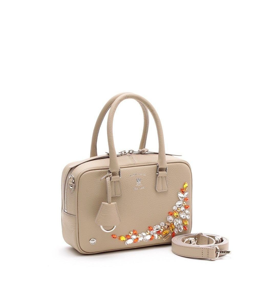 【アクセソワドゥマドモワゼルジャップ/A.D.M.J】のスワロフスキー・クリスタル 牛革 ボストンバッグ 23cm インテリア・キッズ・メンズ・レディースファッション・服の通販 founy(ファニー) ファッション Fashion レディースファッション Fashion for Women ダブル Double, Double-Breasted ボストン Boston ボストンバッグ Boston Bag, Retro Bag SRC|ID: prp329100004850607 ipo3291000000035548665