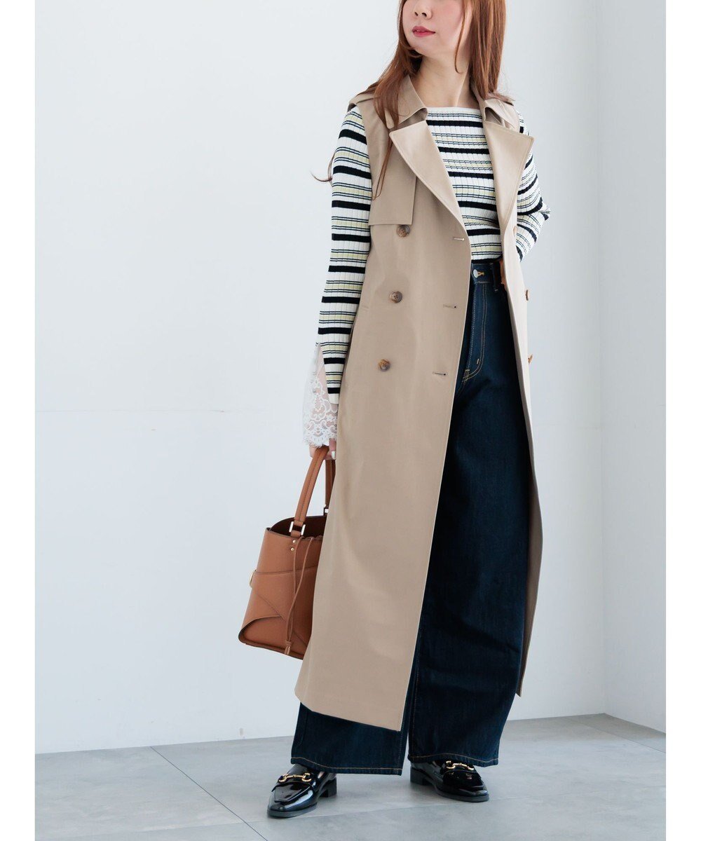 【テチチ/Te chichi】のロングトレンチジレ インテリア・キッズ・メンズ・レディースファッション・服の通販 founy(ファニー) 　ファッション　Fashion　レディースファッション　Fashion for Women　アウター　Coat / Outerwear Collection　レディースジャケット・軽アウター　Jackets　カットソー　Cut and Sewn Top　ジャケット　Jacket, Outerwear　スリット　Slit, Slit Detail　トレンチ　Trench, Trench Coat　ロング　Long, Long-Length　エレガント 上品　Elegant　夏　Summer　春　Spring　S/S・春夏　SS, Spring/Summer, Warm Season　A/W・秋冬　Autumn/Winter　ベージュ|ID: prp329100004850614 ipo3291000000035548717