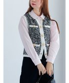 【テチチ/Te chichi】のツイードニットベスト ブラック|ID: prp329100004850616 ipo3291000000035548724