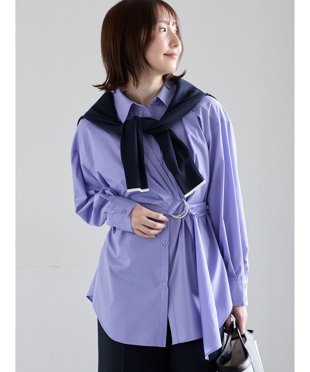 【テチチ/Te chichi】のDカンデザインシャツ インテリア・キッズ・メンズ・レディースファッション・服の通販 founy(ファニー) 　ファッション　Fashion　レディースファッション　Fashion for Women　トップス・カットソー　Cut & Sew Tops　シャツ・ブラウス・オフィスカジュアル　Elegant Blouses & Button-Ups　アシンメトリー　Asymmetrical Style　ドレープ　Drape, Draping Fabric　ベーシック　Basic, Essential　レギュラー　Regular, Standard Fit　夏　Summer　S/S・春夏　SS, Spring/Summer, Warm Season　A/W・秋冬　Autumn/Winter　ブルー|ID: prp329100004850618 ipo3291000000035548730