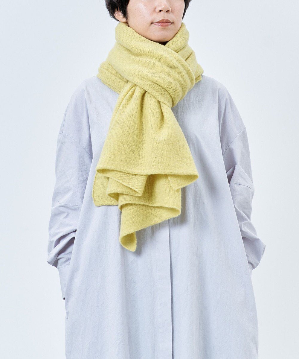 【アンドウール/AND WOOL】の〈上質な素材と手仕事から生まれたニット〉ホワイトカシミヤ100%の大判ストール インテリア・キッズ・メンズ・レディースファッション・服の通販 founy(ファニー) 　ファッション　Fashion　レディースファッション　Fashion for Women　キャンバス　Canvas, Canvas Fabric　ショール　Shawl, Wrap　ストール　Stole, Wrap　手編み　Hand-Knitted, Handmade Knit　ベーシック　Basic, Essential　A/W・秋冬　Autumn/Winter　ギフト プレゼント　Gift / Present　イエロー|ID: prp329100004850659 ipo3291000000035556523