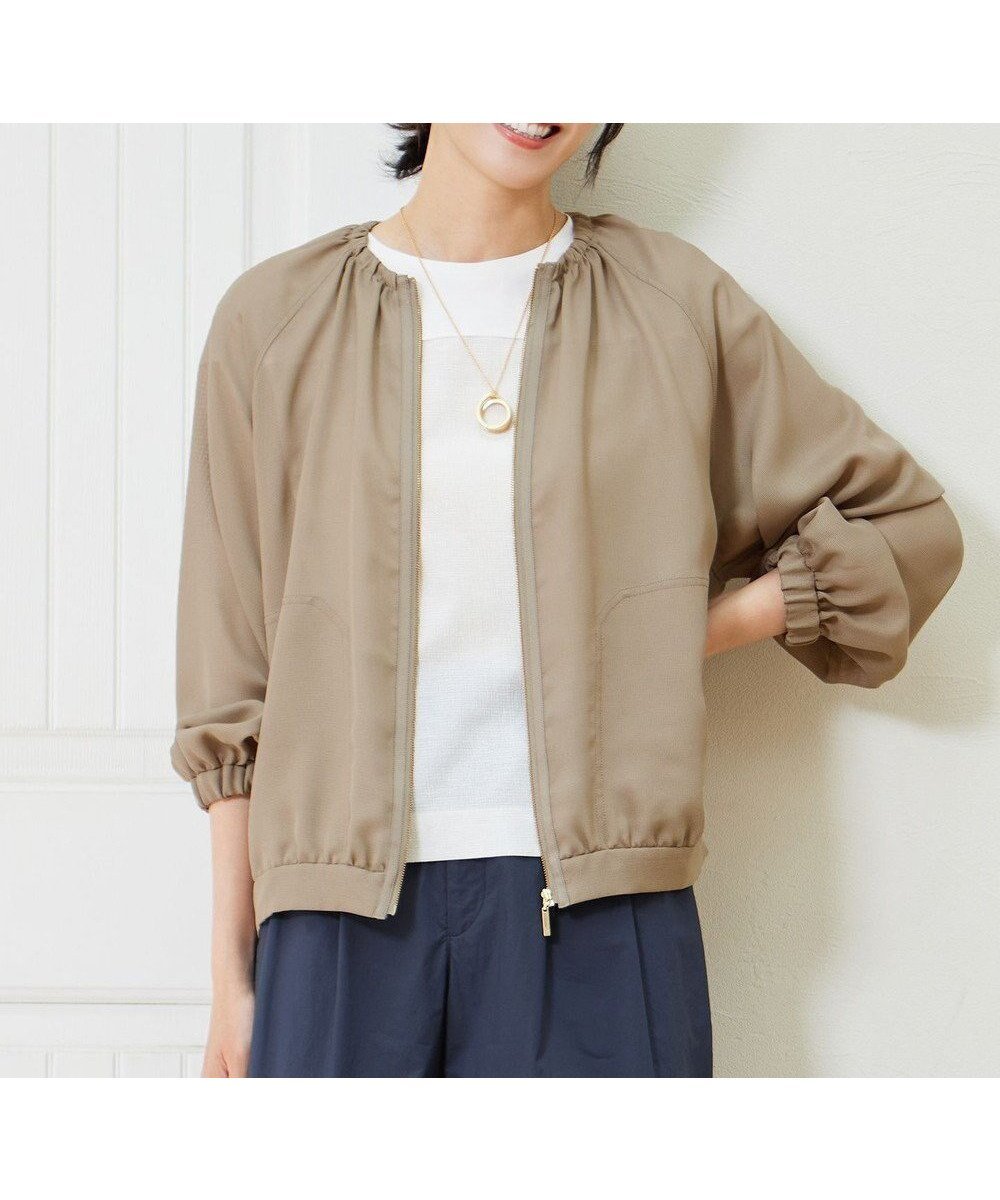 【自由区/JIYU-KU】の【洗える】メッシュ ブルゾン インテリア・キッズ・メンズ・レディースファッション・服の通販 founy(ファニー) ファッション Fashion レディースファッション Fashion for Women アウター Coat / Outerwear Collection レディースジャケット・軽アウター Jackets ブルゾンジャケット・スポーティアウター Blouson Jackets ギャザー Gathered, Ruffled ジャケット Jacket, Outerwear トレンド Trend, Trending Now ブルゾン Blouson, Bomber Jacket メッシュ Mesh, Net Fabric 夏 Summer 春 Spring S/S・春夏 SS, Spring/Summer, Warm Season 洗える Machine Washable シナモン|ID: prp329100004850663 ipo3291000000035556638