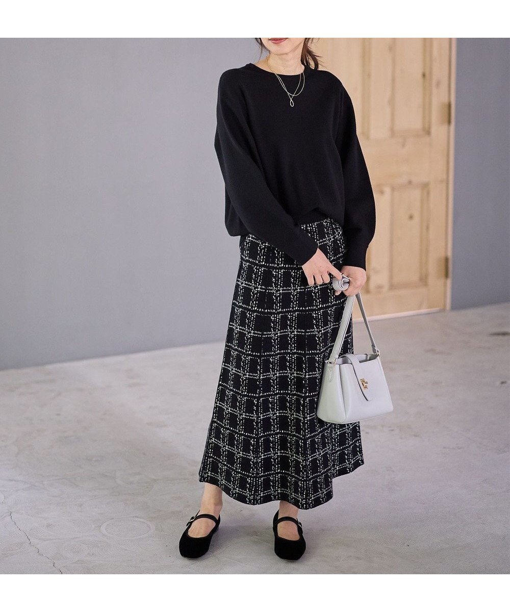 【エニー/ANY】のニットセットアップ インテリア・キッズ・メンズ・レディースファッション・服の通販 founy(ファニー) 　ファッション　Fashion　レディースファッション　Fashion for Women　トップス・カットソー　Cut & Sew Tops　ニット　Knit Tops & Sweaters　セットアップ　Matching Sets　レディーストップス・ブラウス　Tops & Blouses / Assorted Women's Tops　なめらか　Smooth, Silky Texture　セットアップ　Set-Up, Coordinated Outfit　セーター　Sweater, Knitwear　ミラノリブ　Milano Rib, Milano Stitch　エレガント 上品　Elegant　A/W・秋冬　Autumn/Winter　ブラック|ID: prp329100004850669 ipo3291000000036272624