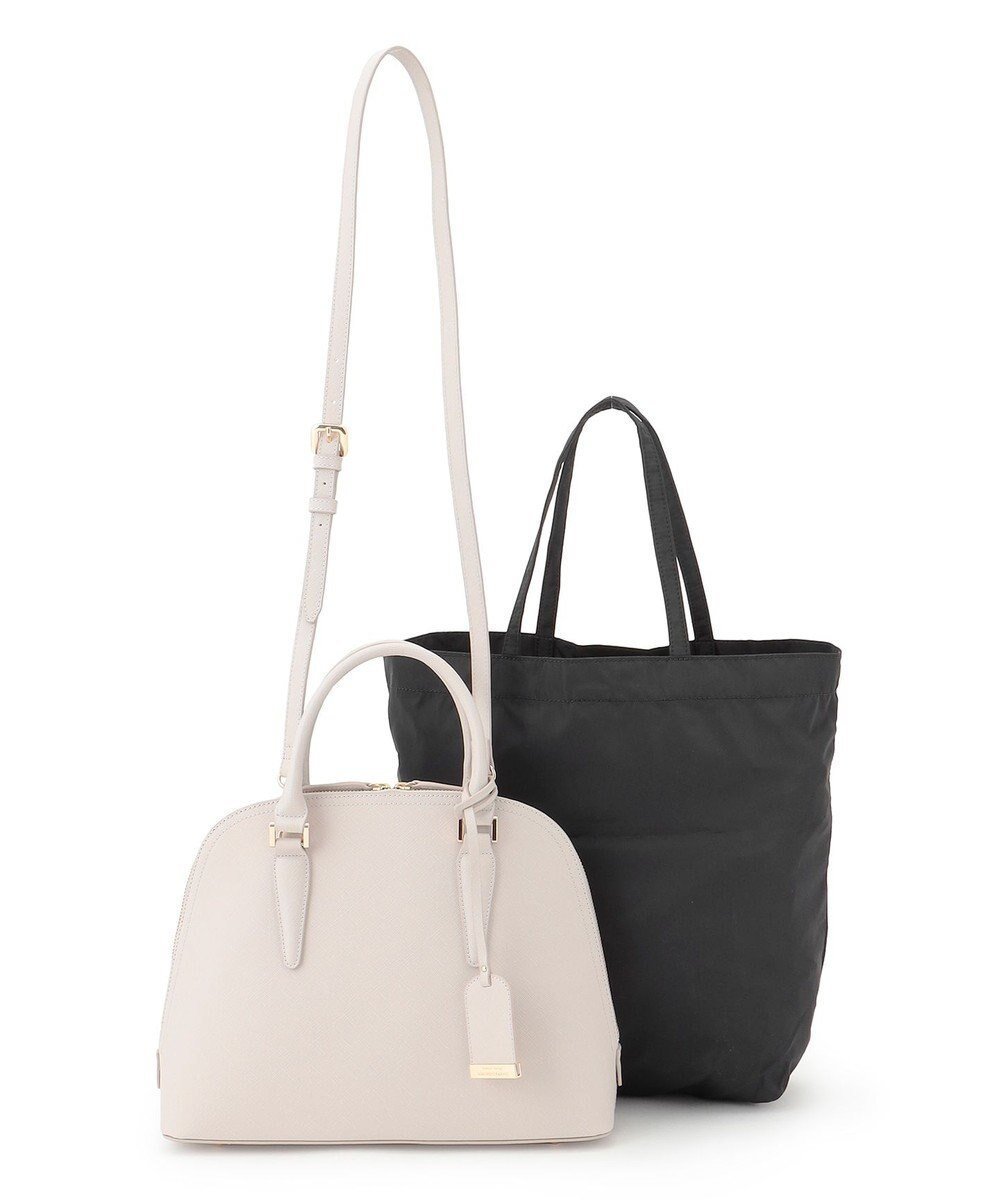 【23区/NIJYUSANKU】の【VERY3月号掲載】ブガッティ型 2WAY トートバッグ インテリア・キッズ・メンズ・レディースファッション・服の通販 founy(ファニー) 　雑誌掲載アイテム　Magazine Picks & Fashion Features　ファッション雑誌　Fashion Magazines　ヴェリィ　VERY　ファッション　Fashion　レディースファッション　Fashion for Women　バッグ　Bags　3月号　March Issue　コンパクト　Compact, Small Size　ダブル　Double, Double-Breasted　ラウンド　Round, Round Neck　人気　Popular, Best Seller　定番　Standard, Basic Item　雑誌　Magazine, Fashion Magazine　ライトグレー系|ID: prp329100004850695 ipo3291000000035557530