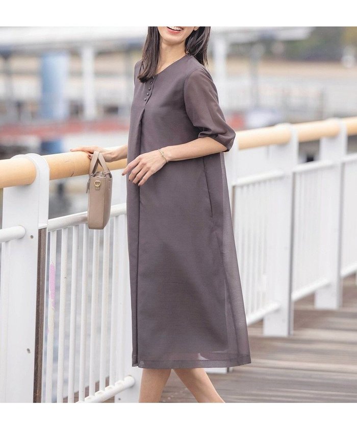 【ジェイ プレス/J.PRESS】の【洗える】ブライトスパンボイル ワンピース インテリア・キッズ・メンズ・レディースファッション・服の通販 founy(ファニー) https://founy.com/ ファッション Fashion レディースファッション Fashion for Women ワンピース Dresses エアリー Airy Texture 春 Spring 洗える Machine Washable スリーブ Sleeve, Long Sleeve / Short Sleeve フェミニン Feminine, Girly ブライト Bright, Shiny ベーシック Basic, Essential ポケット Pocket, Pocket Detail リボン Ribbon, Bow S/S・春夏 SS, Spring/Summer, Warm Season 夏 Summer エレガント 上品 Elegant |ID: prp329100004850699 ipo3291000000035557679