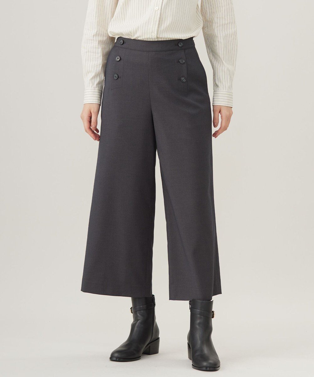 【ジェイ プレス/J.PRESS】の【洗える】T/Rウォッシャブルギャバ マリン パンツ インテリア・キッズ・メンズ・レディースファッション・服の通販 founy(ファニー) 　ファッション　Fashion　レディースファッション　Fashion for Women　パンツ　Pants & Trousers　コンパクト　Compact, Small Size　ショート　Short, Short Length　ワイド　Wide, Wide Fit　エレガント 上品　Elegant　洗える　Machine Washable　A/W・秋冬　Autumn/Winter　チャコール系|ID: prp329100004850706 ipo3291000000035557989