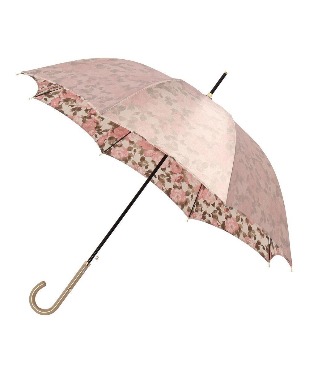【ムーンバット/MOONBAT】のmila schon (ミラショーン) 長傘 内側花プリント インテリア・キッズ・メンズ・レディースファッション・服の通販 founy(ファニー) 　ファッション　Fashion　レディースファッション　Fashion for Women　レイングッズ・傘・晴雨兼用傘　Umbrellas & Rain Gear　イタリア　Italy　エレガント 上品　Elegant　シンプル　Simple, Minimal　フェミニン　Feminine, Girly　フラワー　Flower, Floral　プリント　Print, Printed Pattern　メタル　Metal, Metal Parts　傘　Umbrella, Parasol　無地　Plain, Solid Color　キャメル|ID: prp329100004850722 ipo3291000000035558594