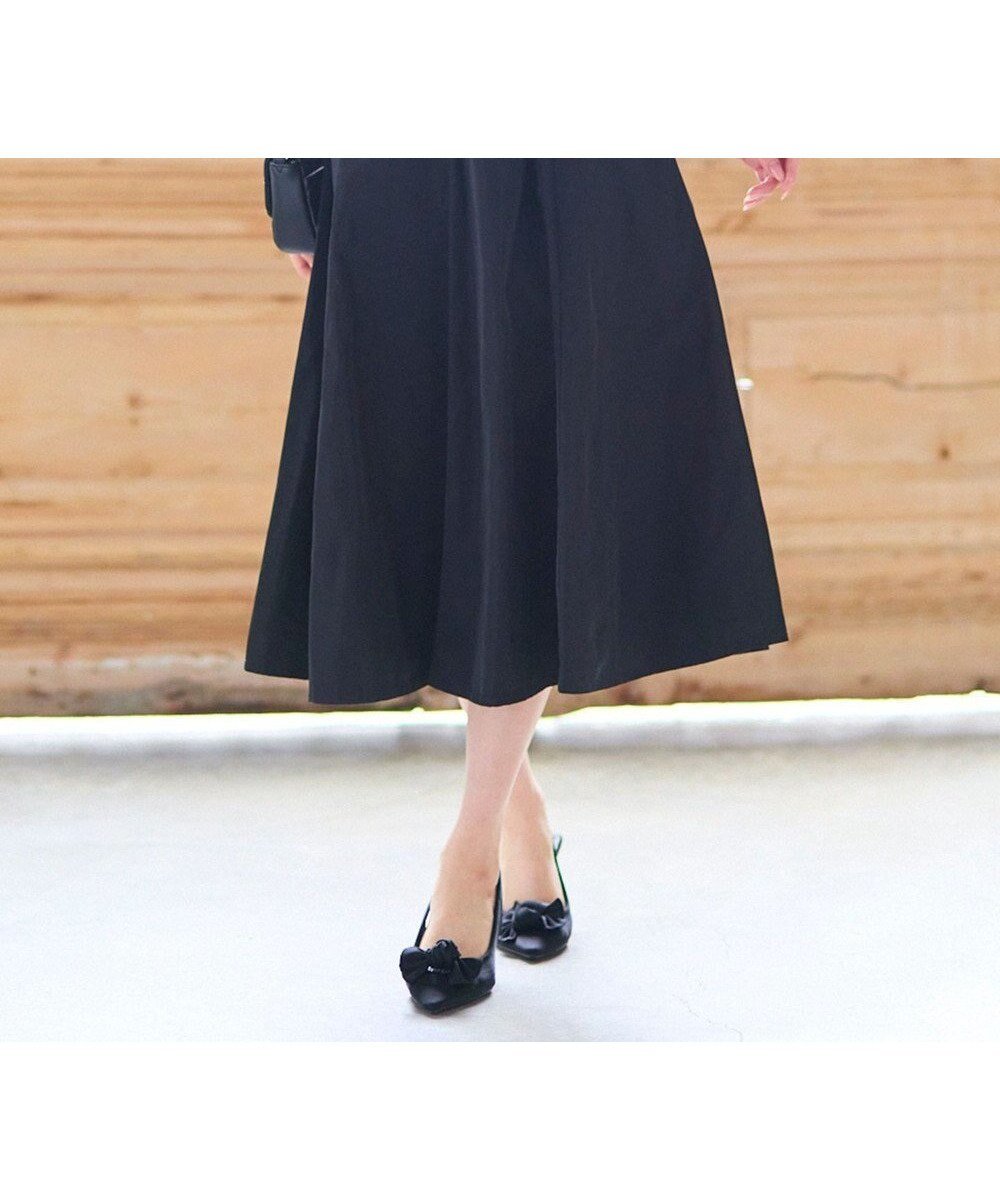 【フェルゥ/Feroux】の【洗える】タフタフレア スカート インテリア・キッズ・メンズ・レディースファッション・服の通販 founy(ファニー) 　ファッション　Fashion　レディースファッション　Fashion for Women　スカート　Skirts　Aライン・フレアスカート　A-Line & Flared Skirts　おすすめ　Recommended / Our Picks　タフタ　Taffeta, Structured Fabric　フレア　Flare, Flared　ローズ　Rose, Rose Motif　夏　Summer　春　Spring　S/S・春夏　SS, Spring/Summer, Warm Season　洗える　Machine Washable　ブラック系|ID: prp329100004850728 ipo3291000000035558814