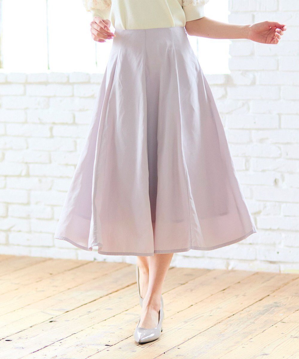 【フェルゥ/Feroux】の【洗える】タフタフレア スカート インテリア・キッズ・メンズ・レディースファッション・服の通販 founy(ファニー) 　ファッション　Fashion　レディースファッション　Fashion for Women　スカート　Skirts　Aライン・フレアスカート　A-Line & Flared Skirts　おすすめ　Recommended / Our Picks　タフタ　Taffeta, Structured Fabric　フレア　Flare, Flared　ローズ　Rose, Rose Motif　夏　Summer　春　Spring　S/S・春夏　SS, Spring/Summer, Warm Season　洗える　Machine Washable　ライトグレー系|ID: prp329100004850728 ipo3291000000035558817