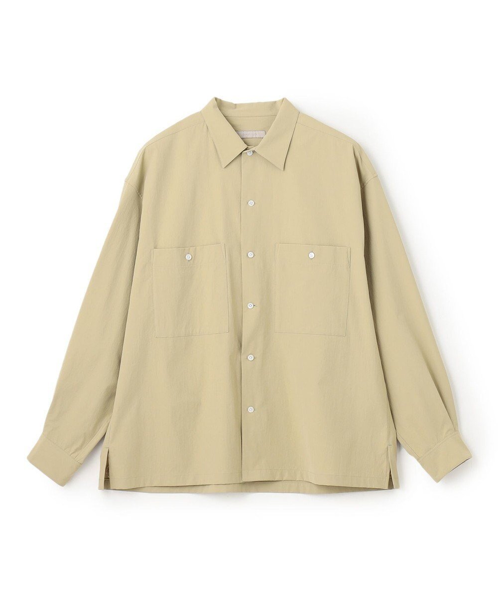 【アンフィーロ/UNFILO / MEN】の【男女兼用】コンフォート カジュアル ワイドシャツ 24年秋冬商品 インテリア・キッズ・メンズ・レディースファッション・服の通販 founy(ファニー) 　ファッション　Fashion　レディースファッション　Fashion for Women　トップス・カットソー　Cut & Sew Tops　シャツ・ブラウス・オフィスカジュアル　Elegant Blouses & Button-Ups　吸水　Absorbent, Quick-Dry　軽量　Lightweight, Ultra Light　ストレッチ　Stretch, Stretchy Fabric　ポケット　Pocket, Pocket Detail　リラックス　Relax, Relaxed Fit　ワイド　Wide, Wide Fit　A/W・秋冬　Autumn/Winter　ダスティーグリーン|ID: prp329100004850735 ipo3291000000035559239
