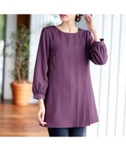 【ティアクラッセ/Tiaclasse】の【洗える・スマート裏起毛】アシメタックチュニックブラウス パープル|ID: prp329100004850744 ipo3291000000035560236