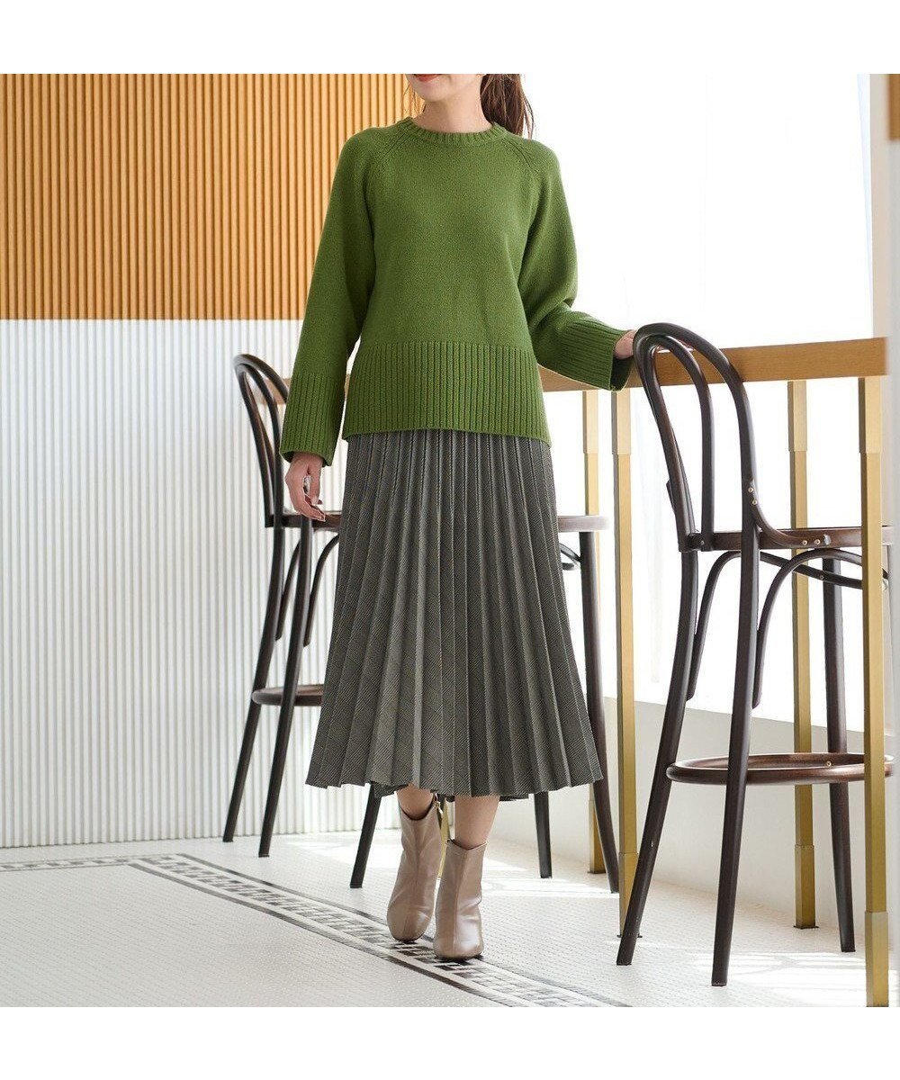 【エニー/ANY】の【10色展開/ウエストゴム】ウーリッシュフラノ プリーツスカート インテリア・キッズ・メンズ・レディースファッション・服の通販 founy(ファニー) 　ファッション　Fashion　レディースファッション　Fashion for Women　スカート　Skirts　プリーツスカート / 上品フェミニンスタイル　Pleated Skirts　人気　Popular, Best Seller　フェミニン　Feminine, Girly　フレア　Flare, Flared　プリーツ　Pleats, Pleated　A/W・秋冬　Autumn/Winter　エレガント 上品　Elegant　グレーグレンチェック|ID: prp329100004850750 ipo3291000000035560458