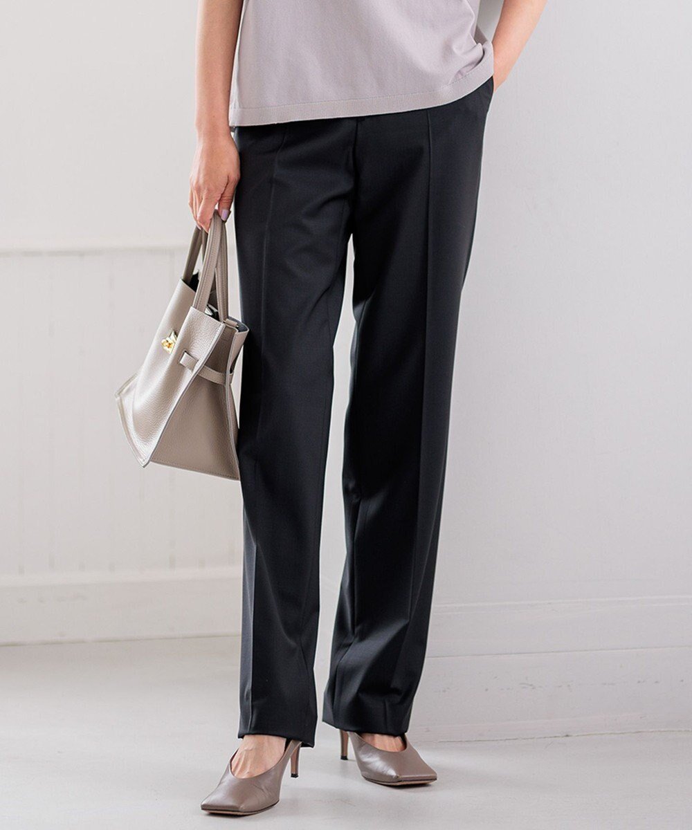 【23区/NIJYUSANKU】の【セットアップ対応/新色追加】ラフィーネウール フルレングスパンツ インテリア・キッズ・メンズ・レディースファッション・服の通販 founy(ファニー) 　ファッション　Fashion　レディースファッション　Fashion for Women　セットアップ　Matching Sets　レディースパンツ・ボトムス　Pants & Trousers / Bottoms　ジャケット　Jacket, Outerwear　スーツ　Suit, Formalwear　セットアップ　Set-Up, Coordinated Outfit　タイトスカート　Pencil Skirt, Tight Skirt　テーパード　Tapered, Tapered Pants　定番　Standard, Basic Item　フレア　Flare, Flared　ベーシック　Basic, Essential　マニッシュ　Mannish, Boyish　無地　Plain, Solid Color　A/W・秋冬　Autumn/Winter　S/S・春夏　SS, Spring/Summer, Warm Season　夏　Summer　エレガント 上品　Elegant　ブラック系|ID: prp329100004850779 ipo3291000000035561551