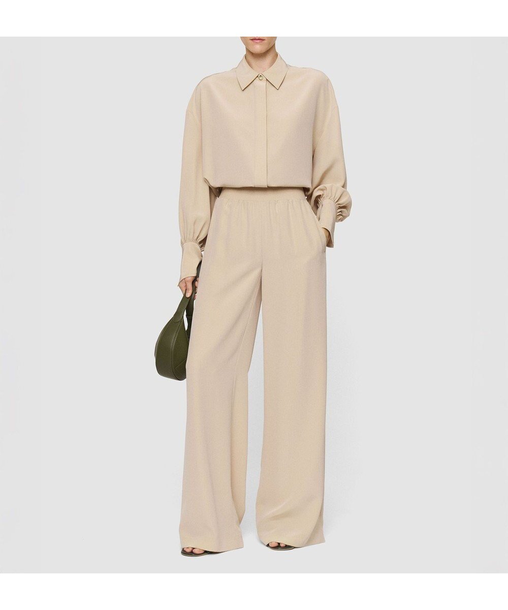 【ジョゼフ/JOSEPH】のサテンツイル トラウザーズ インテリア・キッズ・メンズ・レディースファッション・服の通販 founy(ファニー) ファッション Fashion レディースファッション Fashion for Women パンツ Pants & Trousers なめらか Smooth, Silky Texture ドレープ Drape, Draping Fabric フラット Flat, Flat Shoes フロント Front, Front Design ラグジュアリー Luxury, Elegant ワイド Wide, Wide Fit エレガント 上品 Elegant 夏 Summer 春 Spring S/S・春夏 SS, Spring/Summer, Warm Season Powder|ID: prp329100004850812 ipo3291000000035940276