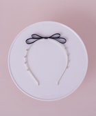 【メゾンドフルール/Maison de FLEUR】のグログランリボンメタルビジューカチューシャ Black|ID: prp329100004850818 ipo3291000000035562204