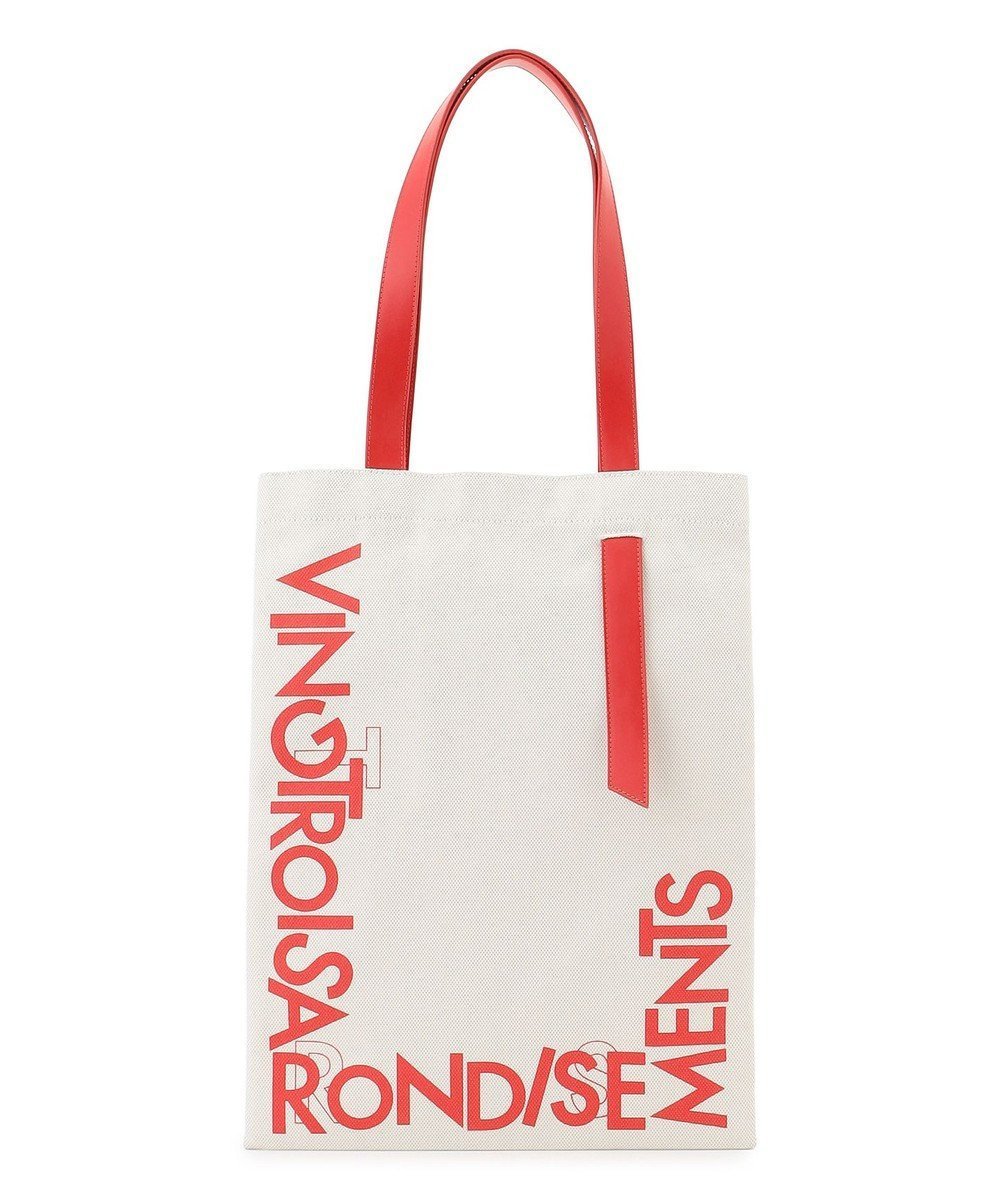 【23区/NIJYUSANKU】の【先行予約/Oggi掲載】VINGT-TROIS ロゴ トートバッグ インテリア・キッズ・メンズ・レディースファッション・服の通販 founy(ファニー) 　雑誌掲載アイテム　Magazine Picks & Fashion Features　ファッション雑誌　Fashion Magazines　オッジ　Oggi　ファッション　Fashion　レディースファッション　Fashion for Women　バッグ　Bags　3月号　March Issue　シンプル　Simple, Minimal　スタイリッシュ　Stylish, Fashionable　雑誌　Magazine, Fashion Magazine　デニム　Denim, Jeans Material　フェイクレザー　Faux Leather, PU Leather　フラット　Flat, Flat Shoes　プリント　Print, Printed Pattern　モダン　Modern, Contemporary　S/S・春夏　SS, Spring/Summer, Warm Season　夏　Summer　エレガント 上品　Elegant　ビジネス 仕事 通勤　Business / Work / Commuting　2026年　2026　レッド系|ID: prp329100004850839 ipo3291000000035562518