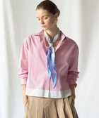 【23区/NIJYUSANKU】の【Oggi掲載】CANCLINI レギュラーカラー ストライプ クロップドシャツ ピンク×サックスストライプ|ID: prp329100004850898 ipo3291000000035563315