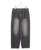 【ジェイプレスヨークストリート/J.PRESS YORK STREET】の【UNISEX】ライトオンス ワイドデニムパンツ ブラック系|ID: prp329100004850914 ipo3291000000035563611