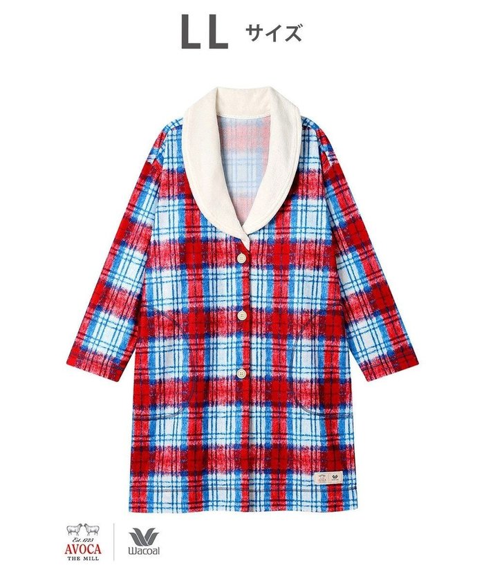 【ワコール/WACOAL】のローブ 【AVOCA×ワコール】 長袖 あったか レディース BRW750 /ワコール インテリア・キッズ・メンズ・レディースファッション・服の通販 founy(ファニー) https://founy.com/ ファッション Fashion レディースファッション Fashion for Women トップス・カットソー Cut & Sew Tops チェック Check, Plaid, Tartan パジャマ Pajamas, Sleepwear プリント Print, Printed Pattern 長袖 Long Sleeve, Full Sleeve |ID: prp329100004851087 ipo3291000000035709432