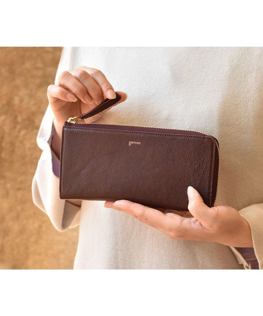【ゲンテン/genten】のフレスコ Lファスナー長財布 インテリア・キッズ・メンズ・レディースファッション・服の通販 founy(ファニー) ファッション Fashion レディースファッション Fashion for Women ミニ財布・二つ折り財布 Wallets & Card Cases イタリア Italy インド Indian Textile シンプル Simple, Minimal 財布 Wallet, Purse エレガント 上品 Elegant カシス|ID: prp329100004851095 ipo3291000000035569480