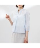 【ジェイ プレス/J.PRESS】の【洗える】ランダムストライプ スタンドカラー ブラウス サックスストライプ系|ID: prp329100004851139 ipo3291000000035572204