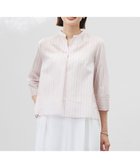 【ジェイ プレス/J.PRESS】の【洗える】ランダムストライプ スタンドカラー ブラウス ピンクストライプ系|ID: prp329100004851139 ipo3291000000035572208