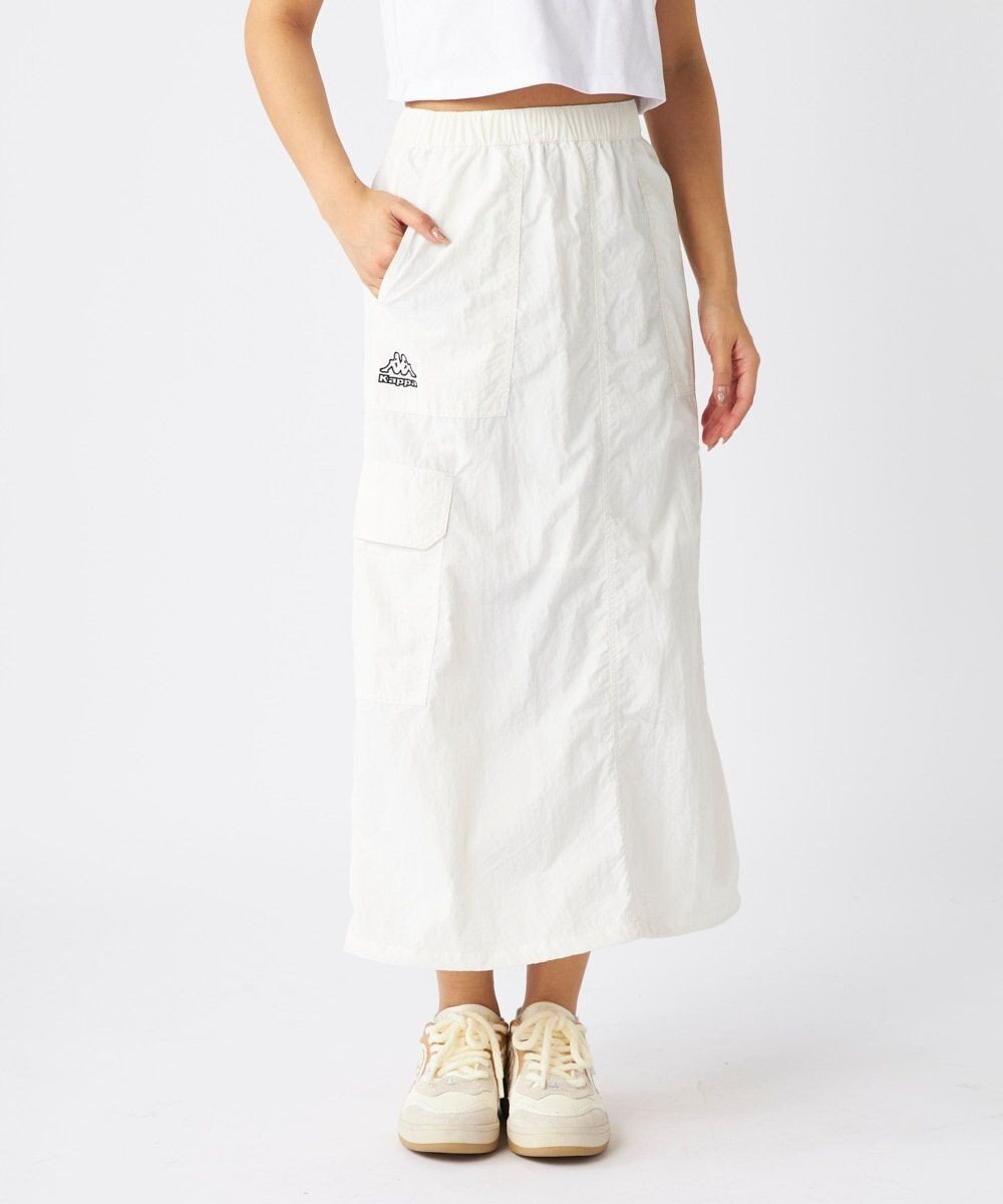 【その他のブランド/Other】の【Kappa】ロングスカート インテリア・キッズ・メンズ・レディースファッション・服の通販 founy(ファニー) 　ファッション　Fashion　レディースファッション　Fashion for Women　スカート　Skirts　ロングスカート　Long Skirts / Maxi & Midi Skirts　イタリア　Italy　春　Spring　サッカー　Seersucker, Summer Fabric　シンプル　Simple, Minimal　スタイリッシュ　Stylish, Fashionable　スポーツ　Sports, Activewear　人気　Popular, Best Seller　ポケット　Pocket, Pocket Detail　ロング　Long, Long-Length　S/S・春夏　SS, Spring/Summer, Warm Season　夏　Summer　オフホワイト|ID: prp329100004851203 ipo3291000000035574831