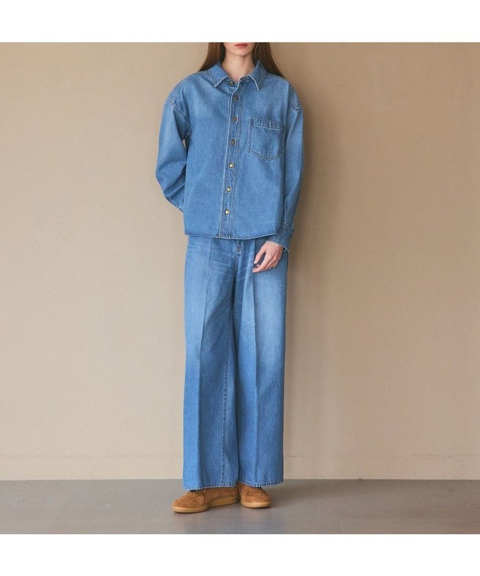 【グレース コンチネンタル/GRACE CONTINENTAL】の10ozムラ糸デニムパンツ インテリア・キッズ・メンズ・レディースファッション・服の通販 founy(ファニー) https://founy.com/ ファッション Fashion レディースファッション Fashion for Women パンツ Pants & Trousers デニムパンツ・ジーンズ・美脚デニム Denim Jeans & Pants ヴィンテージ Vintage Style 春 Spring コレクション Collection, Seasonal Line スペシャル Special, Limited Edition セットアップ Set-Up, Coordinated Outfit センター Center, Center Line デニム Denim, Jeans Material プリント Print, Printed Pattern ワイド Wide, Wide Fit S/S・春夏 SS, Spring/Summer, Warm Season おすすめ Recommended / Our Picks 日本製 Made In Japan 夏 Summer エレガント 上品 Elegant |ID: prp329100004851218 ipo3291000000035574887