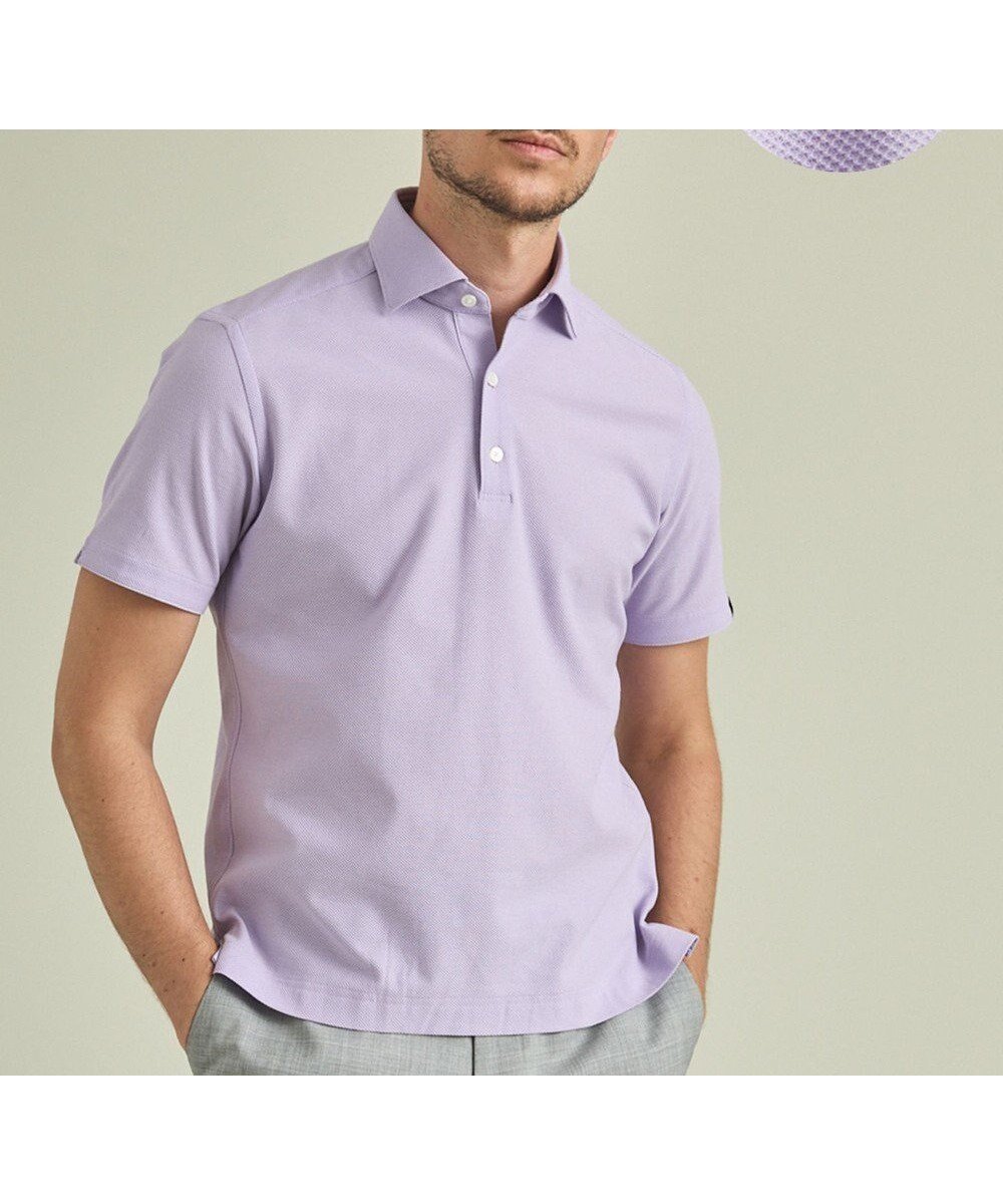 【五大陸/gotairiku / MEN】の3年連続売上NO1【仕事で着られる】キレイめ 鹿の子ビズポロシャツ インテリア・キッズ・メンズ・レディースファッション・服の通販 founy(ファニー) 　ファッション　Fashion　メンズファッション　Fashion for Men　トップス・カットソー　Cut & Sew Tops　メンズシャツ　Shirts　ポロシャツ / きれいめカジュアルスタイル　Polo Shirts　イタリア　Italy　春　Spring　吸水　Absorbent, Quick-Dry　鹿の子　Piqué, Kanoko Fabric　シェイプ　Shape, Slim Fit　シンプル　Simple, Minimal　ジャケット　Jacket, Outerwear　ストレッチ　Stretch, Stretchy Fabric　ドレス　Dress, One-Piece　定番　Standard, Basic Item　人気　Popular, Best Seller　ベーシック　Basic, Essential　ポロシャツ　Polo Shirt, Collared Tee　ワイド　Wide, Wide Fit　S/S・春夏　SS, Spring/Summer, Warm Season　夏　Summer　エレガント 上品　Elegant　ビジネス 仕事 通勤　Business / Work / Commuting　パープル系|ID: prp329100004851678 ipo3291000000035601300
